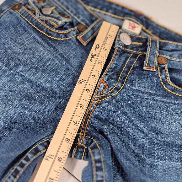 True Religion USA Rainbow Heavy Stitch Joey Boot Flare Vintage Denim Jeans 29 - Picture 5 of 6